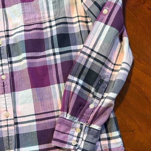 The North Face Purple Plaid Casual Shirt - Picture 4 of 5
